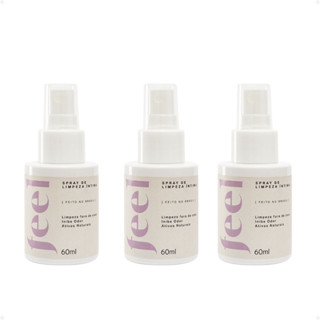 3 Sprays Íntimo De Limpeza Refrescante 60ml Inibe Odores em Oferta na Shopee