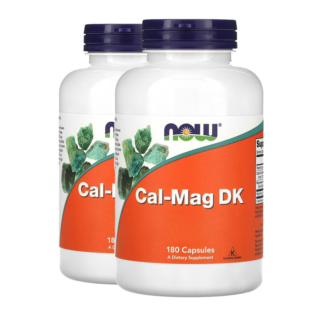 Kit 2x Cal-Mag Dk Now Foods 180 Capsulas Importado/Made in Usa