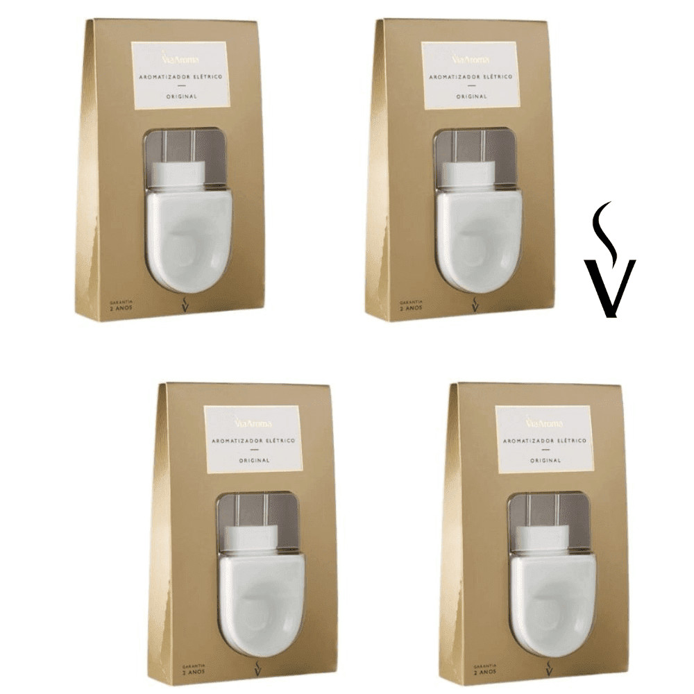 Kit 4 Difusores Aromatizadores Elétricos Original Porcelana -  Via Aroma em Oferta na Shopee
