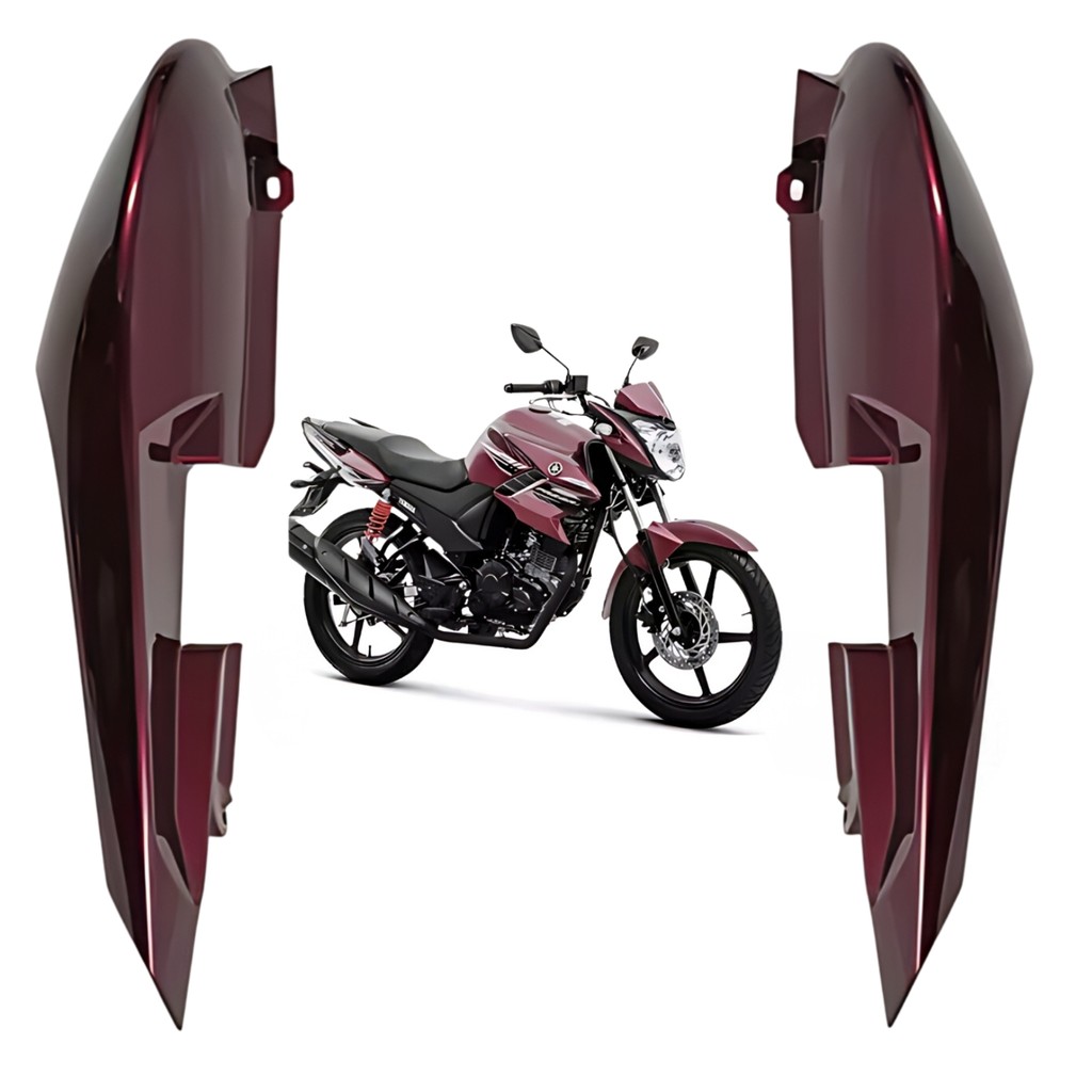 KIT PAR CARENAGEM RABETA TRASEIRA LATERAL MAGENTA FAZER 150 2016 2017 2018 PARAMOTOS YAMAHA