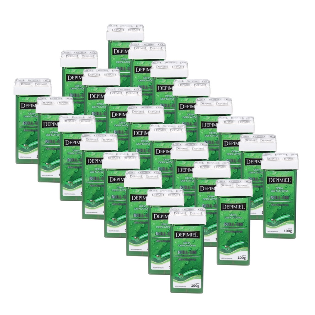 Kit 24 Ceras Roll-on Depilatória Alta Aderência Depimiel em Oferta na Shopee