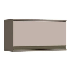 Armário Aéreo p/ Cozinha Connect Geladeira c/1 Porta Basculante 60cm Duna/Cristal - Henn