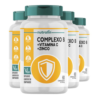 Kit 4x Complexo B Nutralín com Vitamina C e Zinco 60 Comp. em Oferta na Shopee