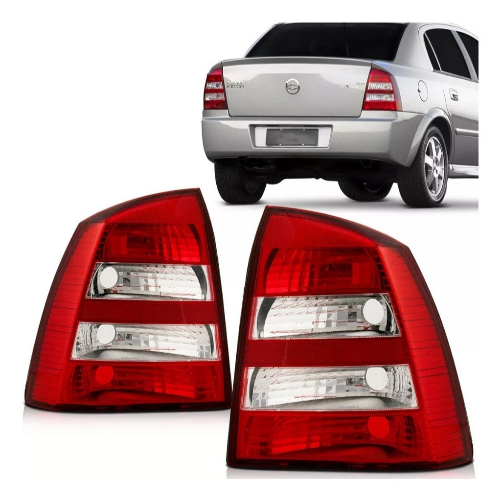 Lanterna Traseira Chevrolet Astra Sedan Esquerda 2003 a 12 Bicolor Com Pisca e Ré Cristal