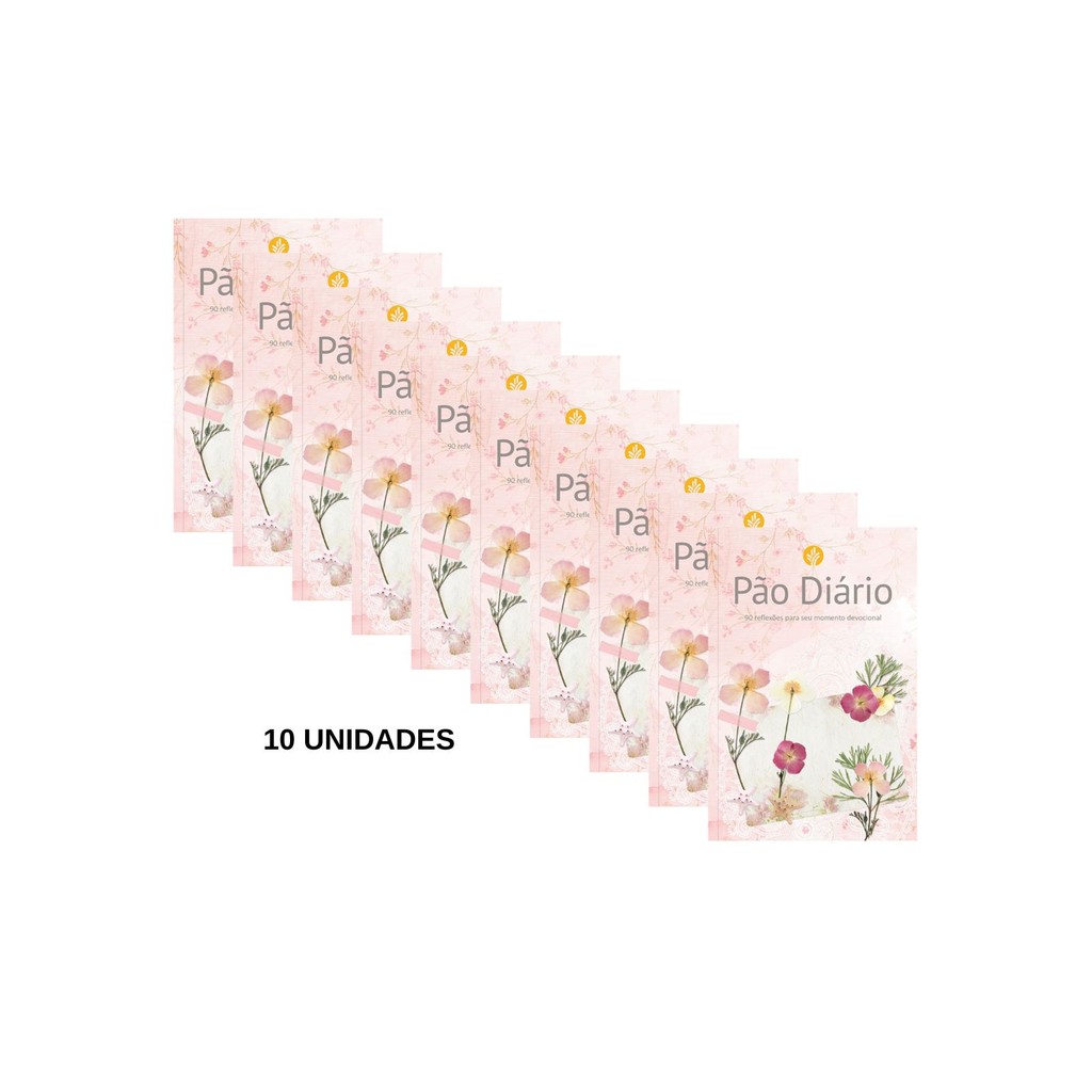Kit 10 Livros Pão Diário | 90 reflexões para seu momento devocional | Capa Feminina | Publicações Pão Diário