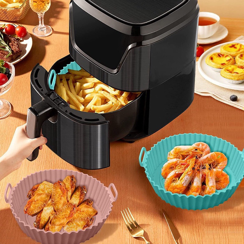 Forma de Silicone Air Fryer Redonda