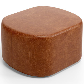 Puff Decorativo Orgânico para Living Quarto 70cm Doha W01 Couríssimo Camel - Lyam Decor em Oferta na Shopee