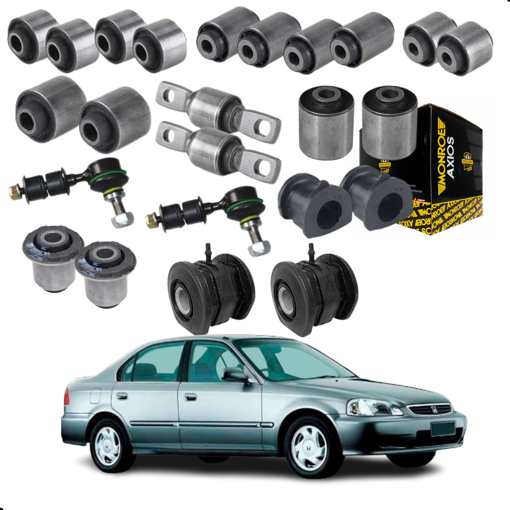 24 Buchas Civic 96 97 98 99 00 Axios Original Suspens em Oferta na Shopee