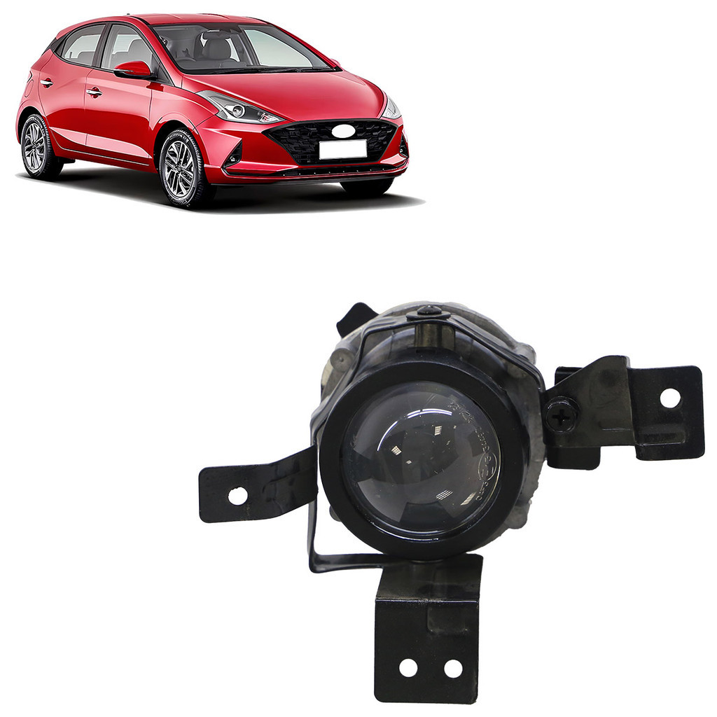 Farol de Milha Auxiliar Hb20 2020 2021 2022 Lente Lisa em Vidro Com Projetor - Spare Parts and Accessories for Vehicles