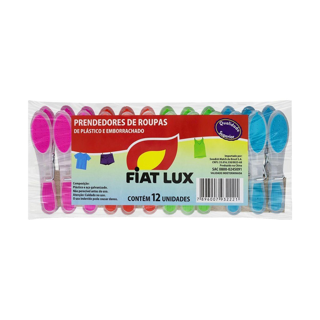 Kit 1200 unidades Prendedores de Roupas Plástico Emborrachado para Varal Alta Qualidade Fiat Lux