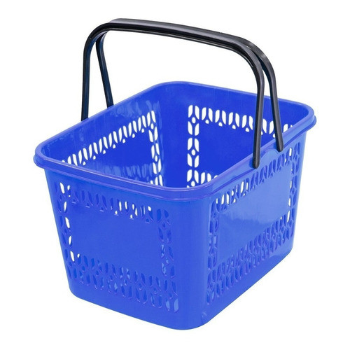 Kit 4 Cesto Compras Supermercado Reforçado Várias Cores 25 L em Oferta na Shopee