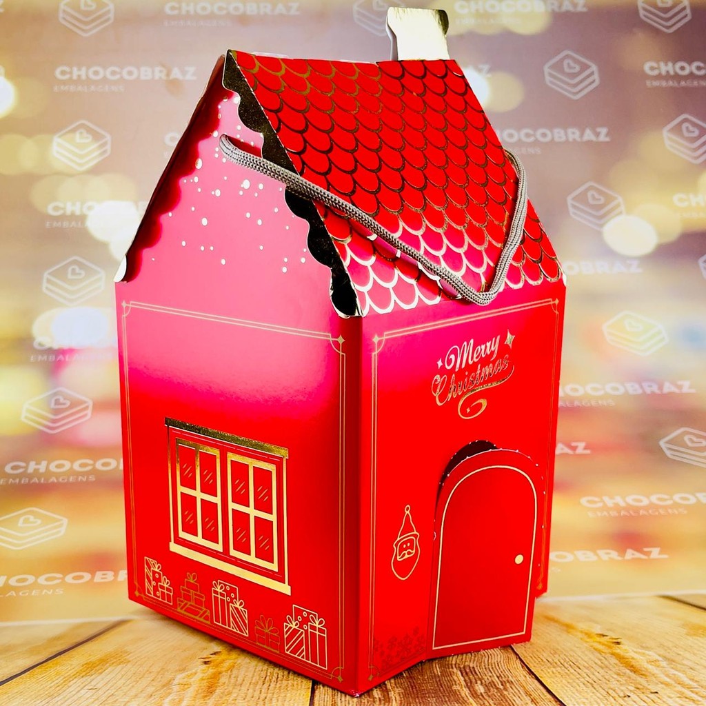 15 CAIXA PANETONE CASA - NATAL CLASSICO ID5160 (NATAL IDEIA 2025) (CHOCO)