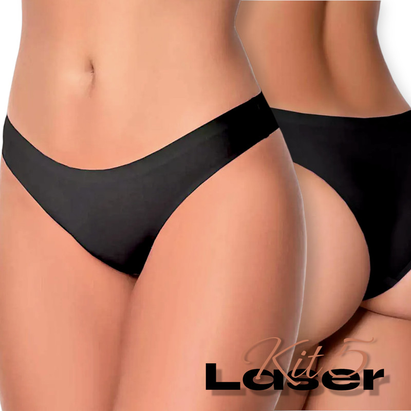 Kit 5 Calcinhas Corte a Laser Tanga Calcinhas sem Costura Não Marca Lingerie Feminina Langerie