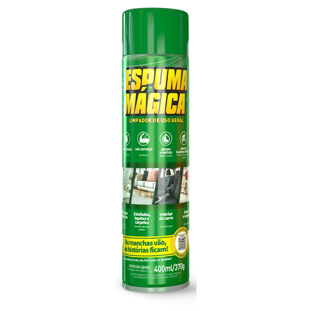 Espuma Mágica Limpador Instantâneo Limpa Estofados Tenis Fogão