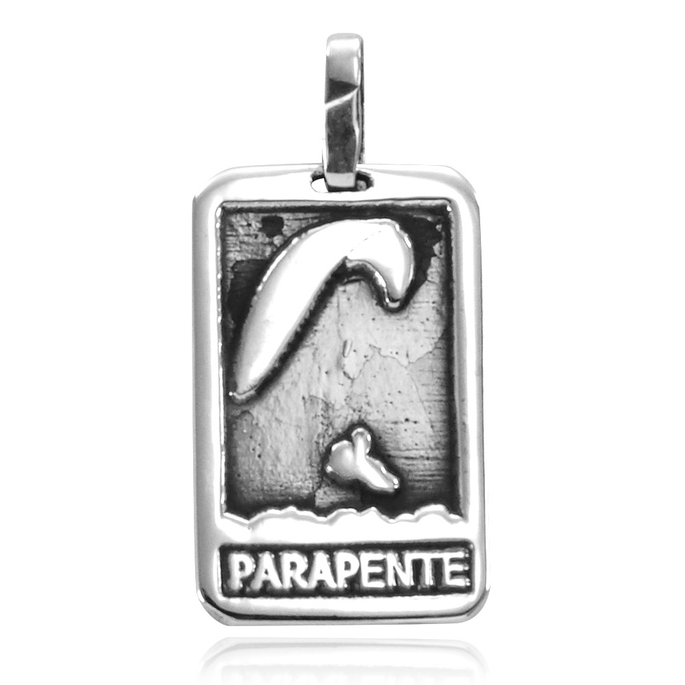 Pingente de Parapente Voo Livre Esporte Radical Voo Em Prata - 95885