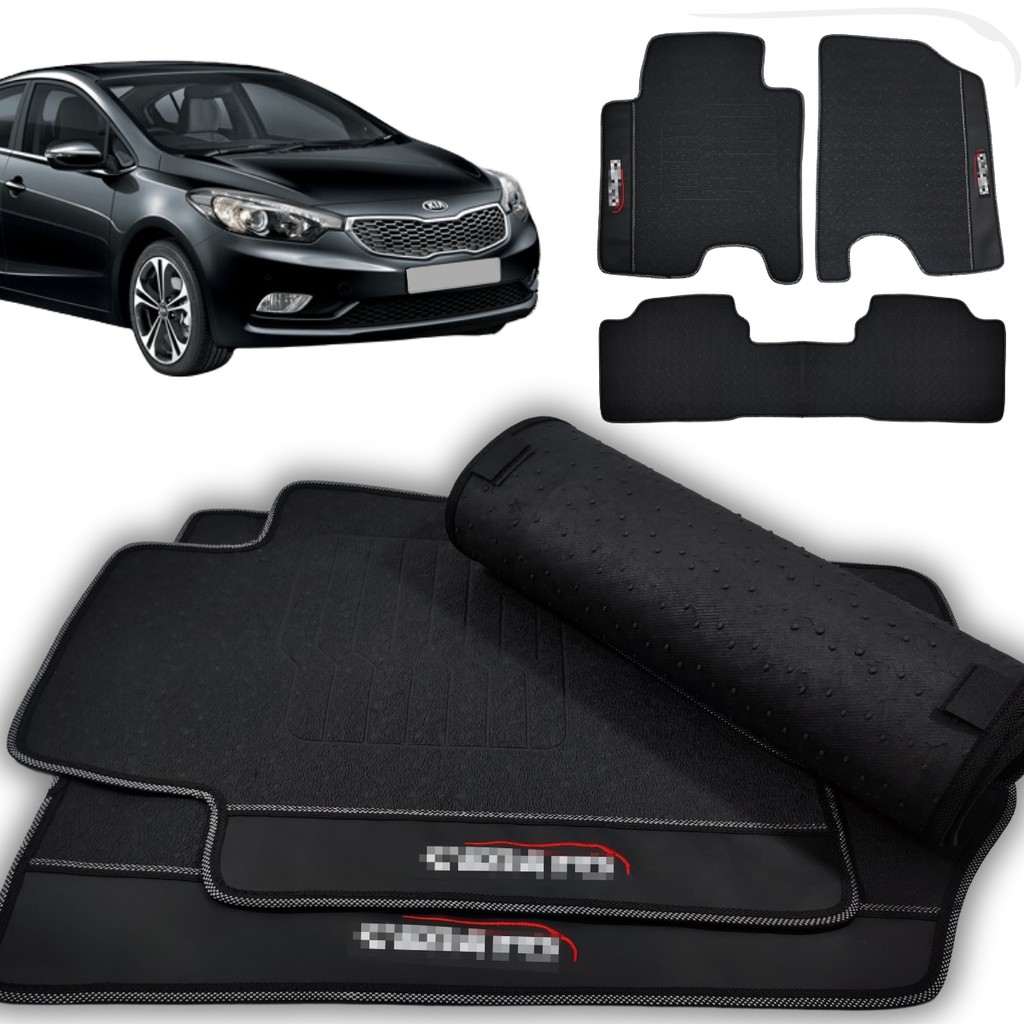 Tapete Cerato 2014 2015 2016 2017 2018 2019 Borracha Preto 03 Pçs Inteiriço em Oferta na Shopee