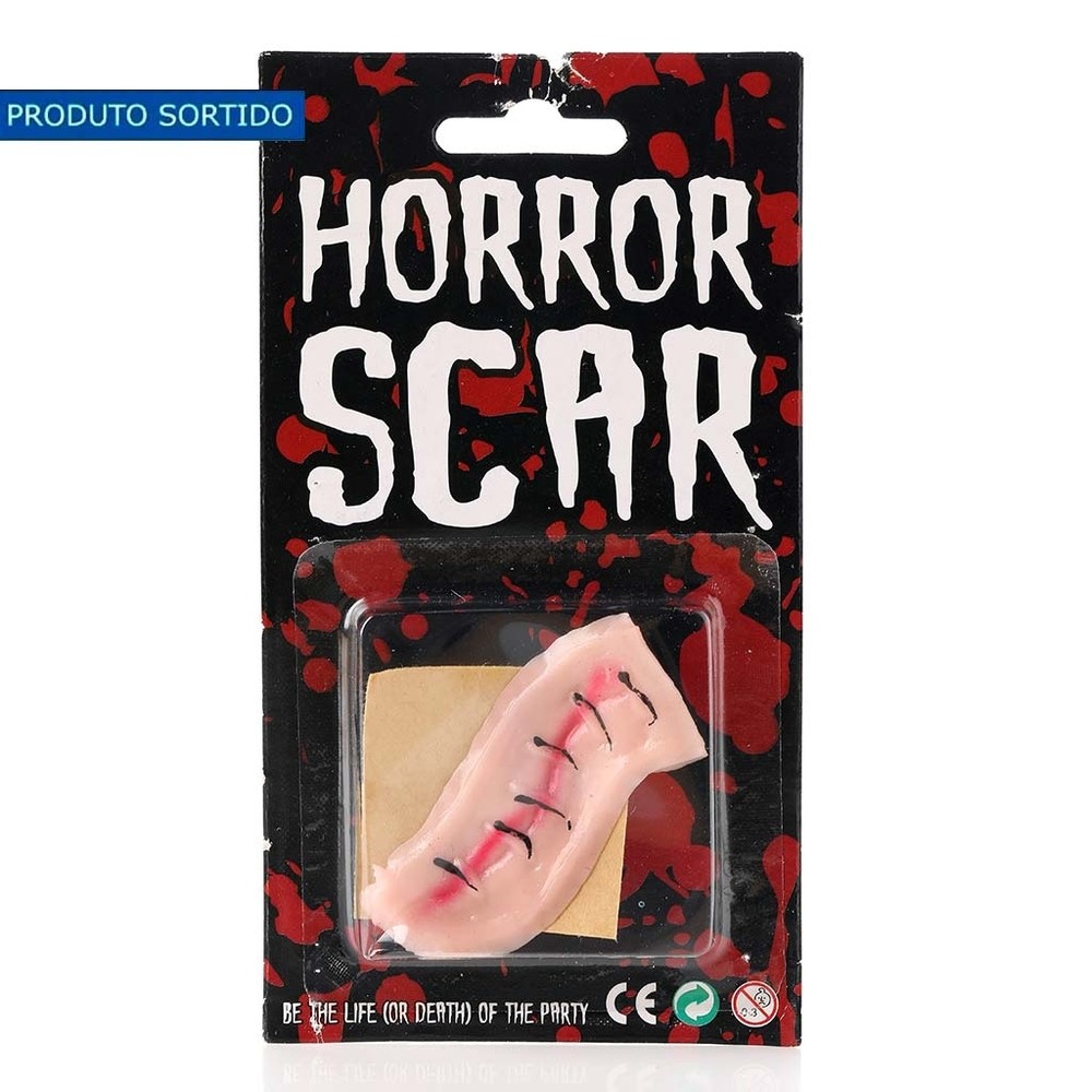 Halloween Machucado Alto-Relevo Sortido Ref.H303 - Silver Festas
