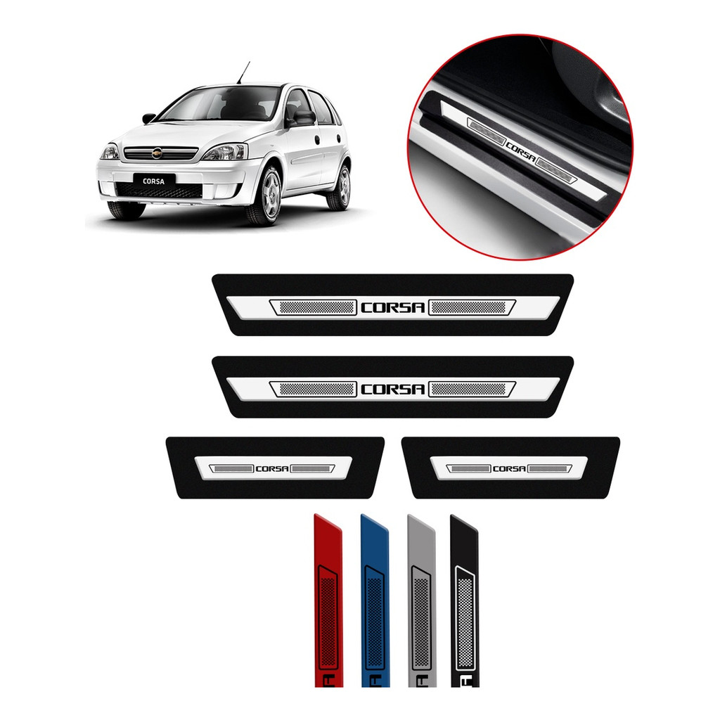 Soleira De Porta Na Cor Do Veículo Para Chevrolet Corsa 2