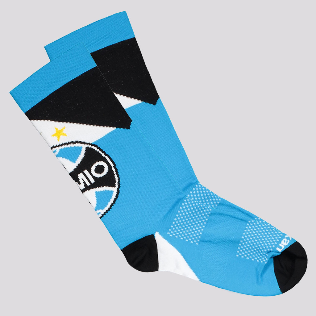 Meia Grêmio Performance Azul Preta e Branca em Oferta na Shopee