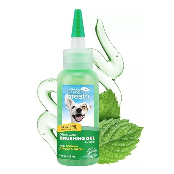 Tropiclean Fresh Breath Brushing Gel Removedor Tártaro- Menta- 59ml