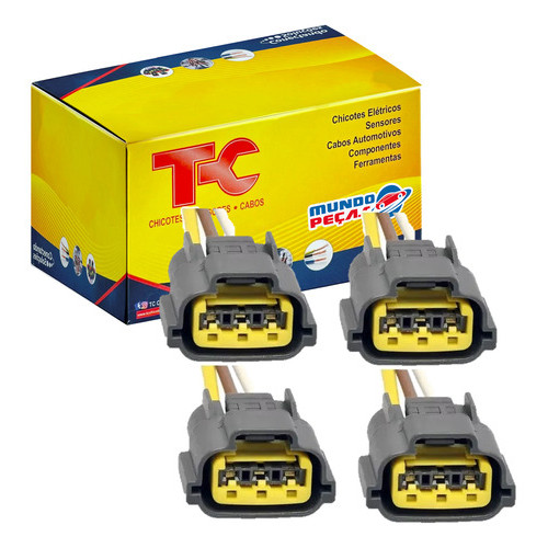 4 X Chicote Plug Bobina Ignição March Livina Sentra Versa