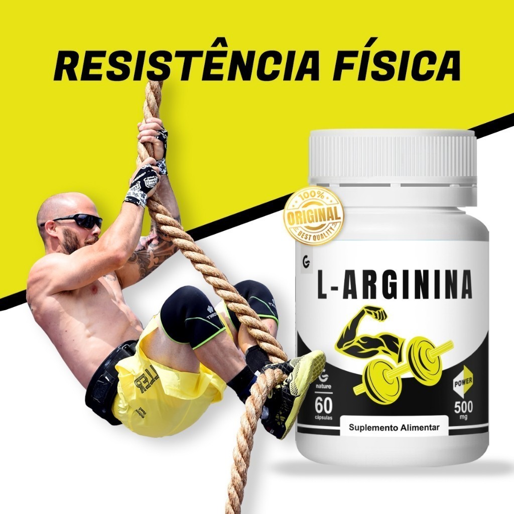 L- Arginina resistência física 60 cápsulas Envio Imediato