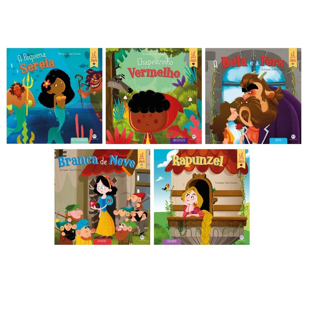 KIT LIVRO INFANTIL COLEÇÃO LÊ PRA MIM PRINCESAS