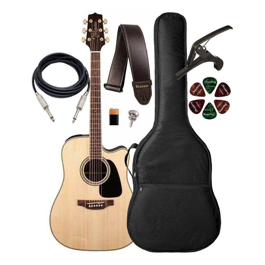 Violão Elétrico Takamine Folk Gd51 Ce Nt Capa Luxo E Kit