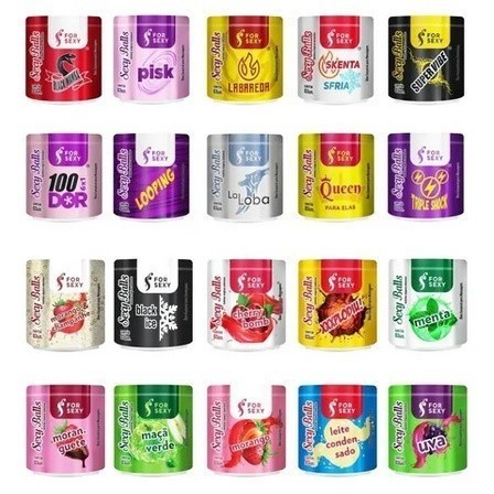Kit 12 Bolinhas Explosivas Diversas - Sabores Esquenta Esfria Vibra Lubrifica - For Sexy - SexyBalls