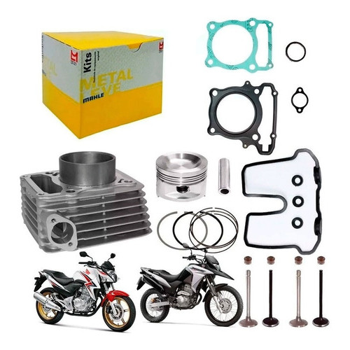 Kit Cilindro Pistao Xre 300 Cb 300 Junta Retentor E Valvula