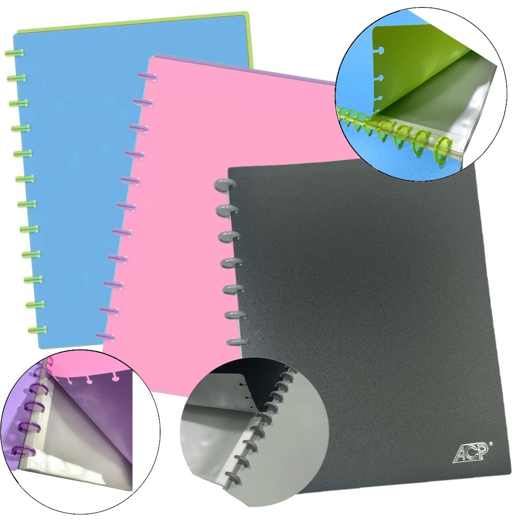 Pasta Catalogo Inteligente com Envelopes Destacáveis Candy Cores