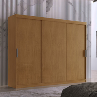 Guarda Roupa Casal Vitor em MDF com 3 Portas e 6 Cabideiros Moderna em Oferta na Shopee