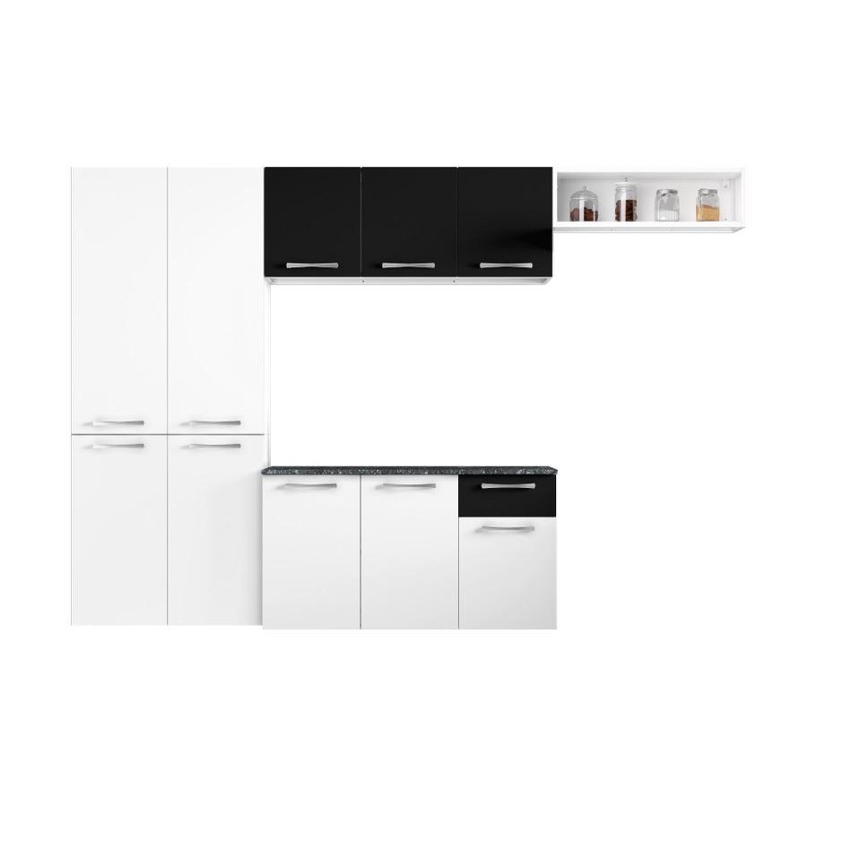 Cozinha Itatiaia Basica Compacta 4 Pecas Branca e Preta em Oferta na Shopee