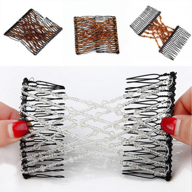 Detalhes do Pente De Cabelo Mágico Vintage Grânulo Elástico Clipe Cristal Estiramento Falso Pérolas Decoração Acessórios Para O Jóia