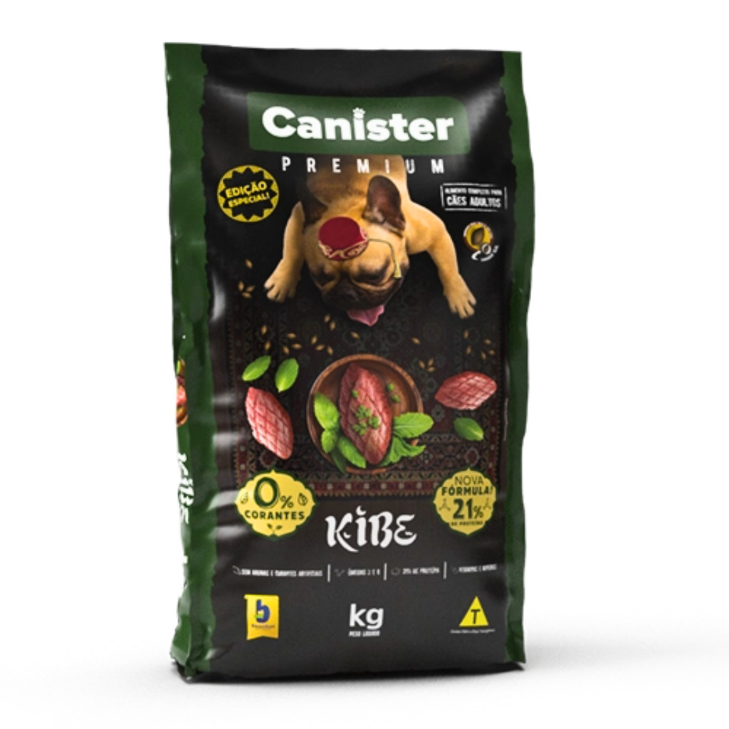 Ração Canister Premium Kibe para Cães Adultos 15 kg em Oferta na Shopee