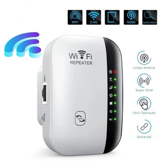 Repetidor Amplificador Multiplicador De Sinal Wifi 2.4ghz Cor Preto