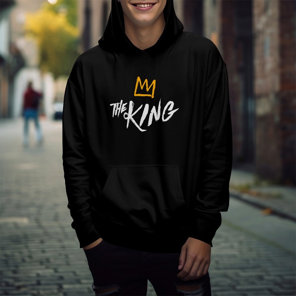 Blusa Moletom Estampa Gospel Jesus The King Coroa REF 2970 Home Custom