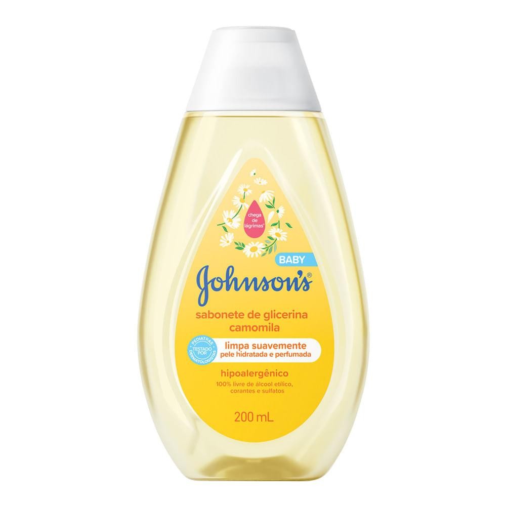 Sabonete Johnson Baby Liquido 200Ml C/Glicerina Camomila em Oferta na Shopee