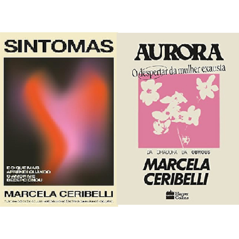 kit 2 livros Marcela Ceribelli Sintomas que mais aprendi quando amor decepcionou + Aurora: O despertar da mulher exausta