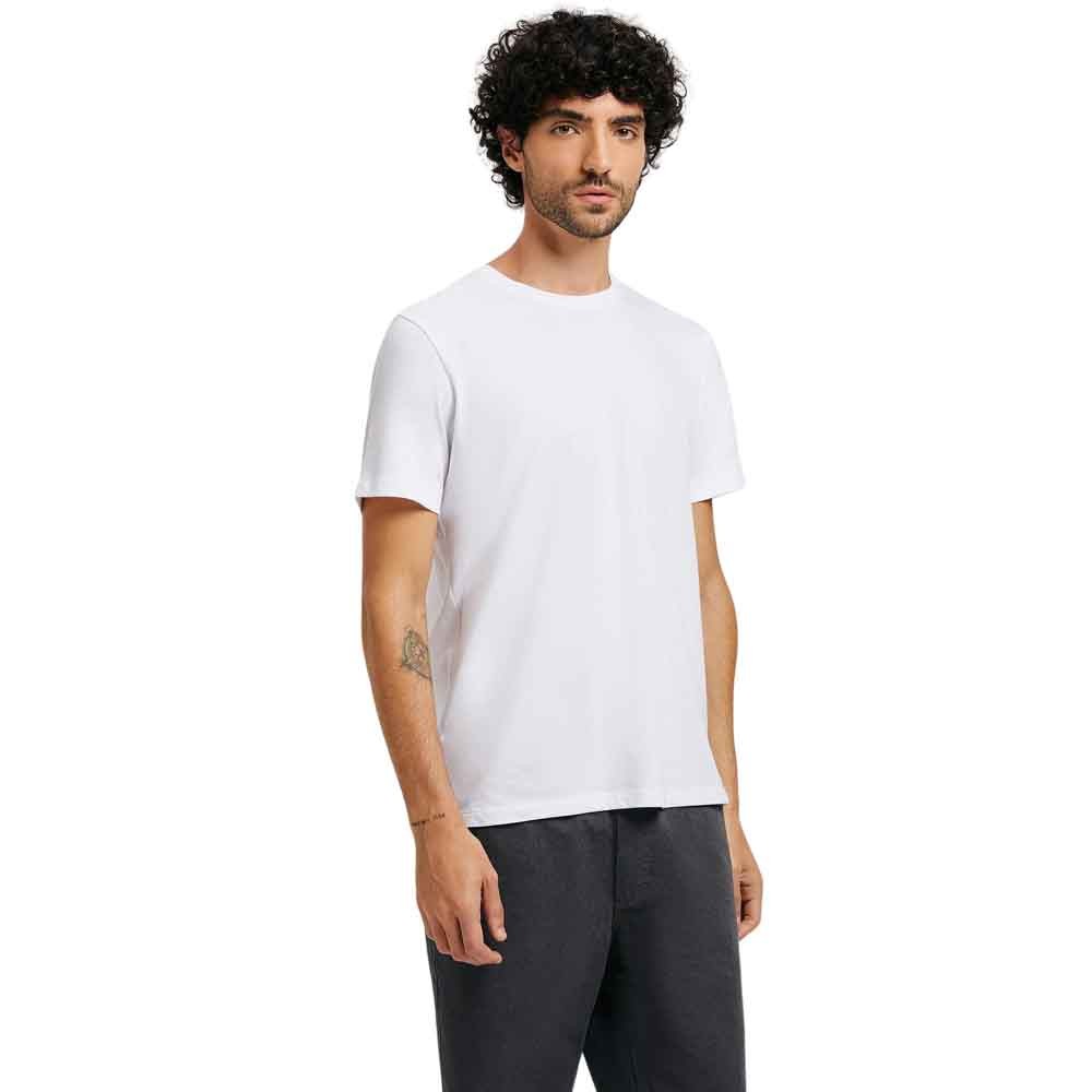 Camiseta Básica Hering Manga Curta Regular World Branco
