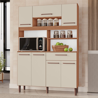 Armário de Cozinha Icaraí 100% MDF Tuboarte 7 Portas e 1 Gaveta em Oferta na Shopee