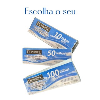 Folha Depilatória Depimiel 23cm X 7,5cm 100,50 OU 10 folhas TNT ESCOLHA O SEU em Oferta na Shopee