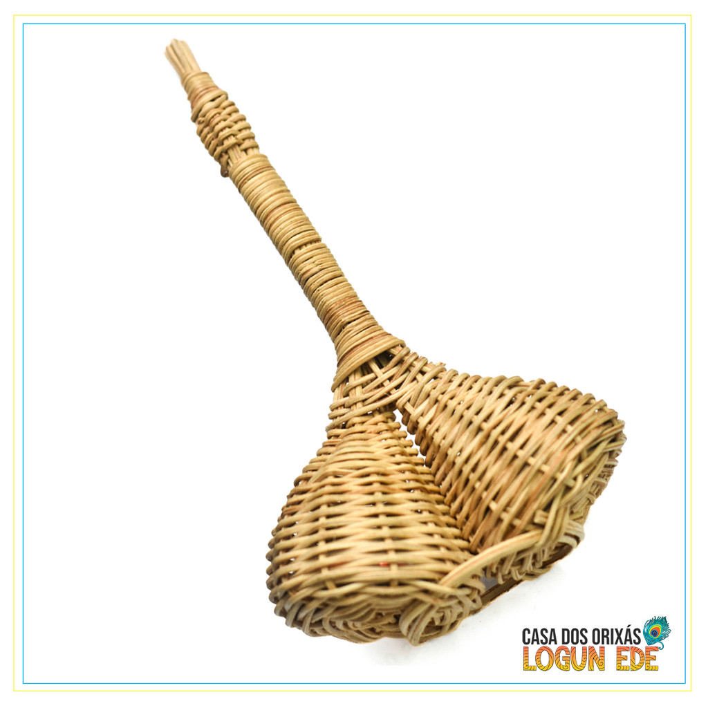 Adjá de Palha 3 Bocas - Umbanda e Candomblé - Instrumento Musical