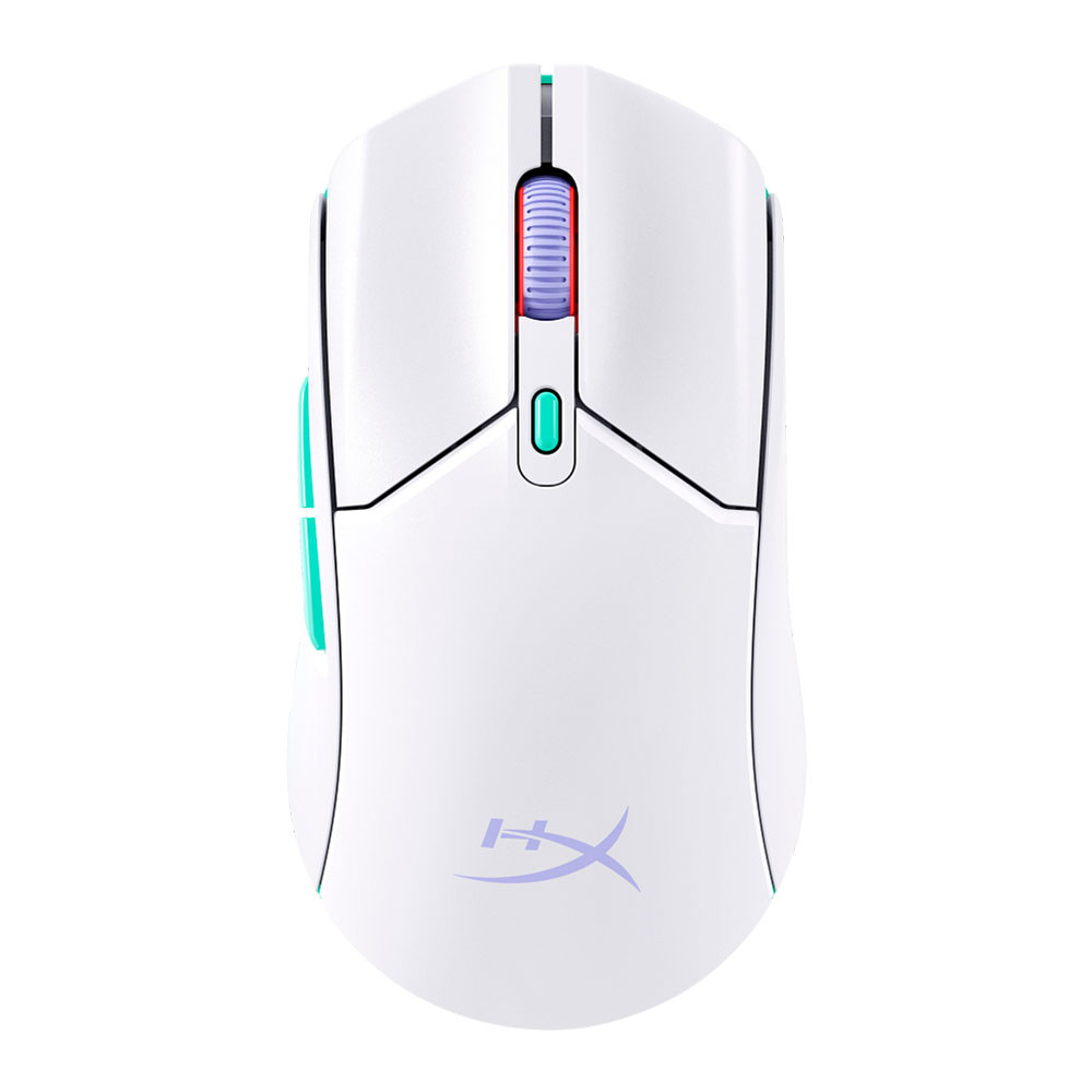 Mouse Gamer Sem Fio HyperX Pulsefire Haste 2 Core Wireless, RGB, 12000 DPI, Bluetooth, Dongle de 2.4 GHz, Branco - 8R2E7AA