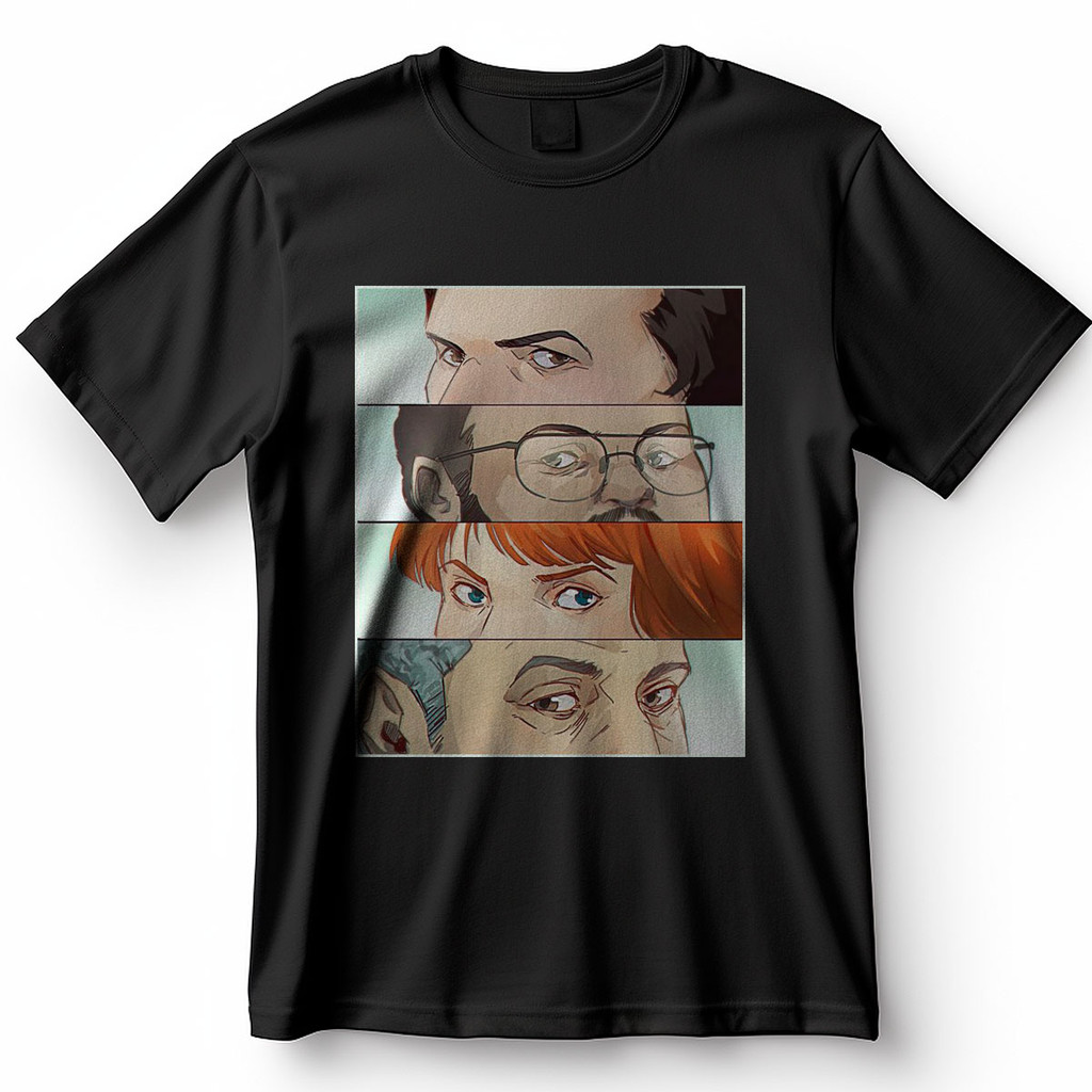 Camiseta Severance Olhos Personagens Série Apple TV Blusa Camisa 100% Algodão