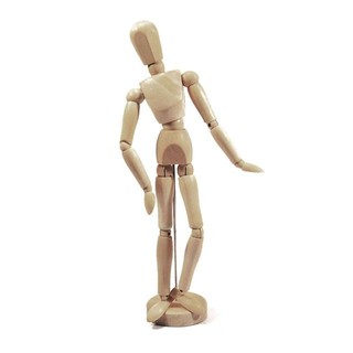 Manequim 14 cm Madeira Natural Boneco Articulado Modelo Desenho Arte Decoração