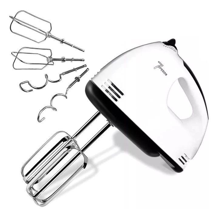 Batedeira De Mão Elétrica Bolo Chantilly 7 Velocidades 260W Batedeira Massa Bolo Ovos 220V