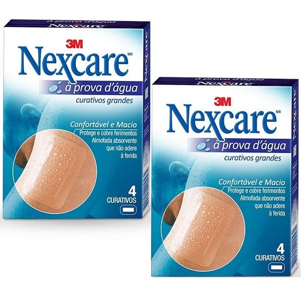 Kit com 2 Caixas de Curativo Nexcare Grande 4 Unidades em Oferta na Shopee