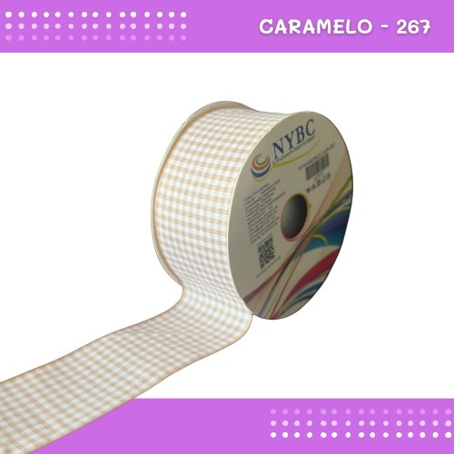 Fita Xadrez N°9 - 38mm - Rolo c/10 Mts Laços Junina Natalina COR:CARAMELO-267 em Oferta na Shopee