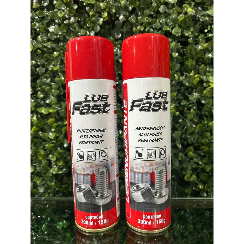 KIT COM 2 Desengripante Lubrificante Spray Lub Fast  300ml em Oferta na Shopee